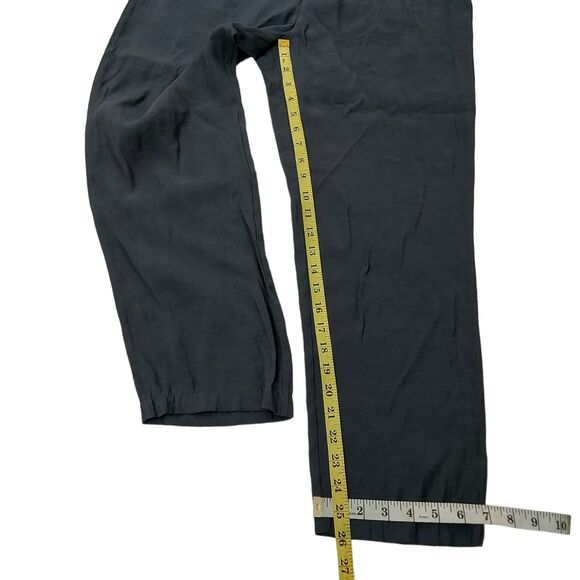 Zara Pants Womens Medium Dark Gray Straight Leg Relaxed Fit Lightweight Comfy - Picture 10 of 10